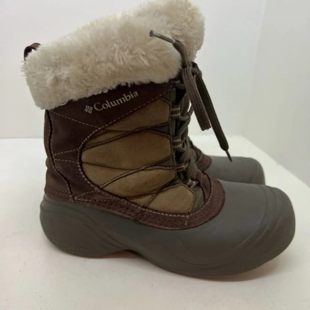 Columbia Sierra Summette Winter Snow Boots Brown waterproof warm women size 7